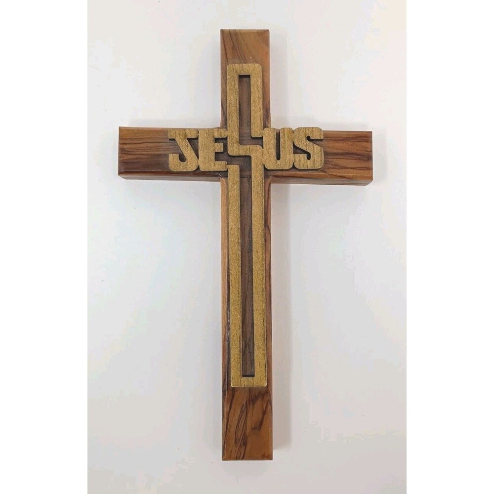 Jerusalem  Jesus Name Holy Cross Crucifix 6.5" Tall